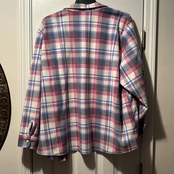 🩵Lee Riders Oversized Plaid Fleece Shacket and Champion Sweatshirt Hoodie - Picture 4 of 16